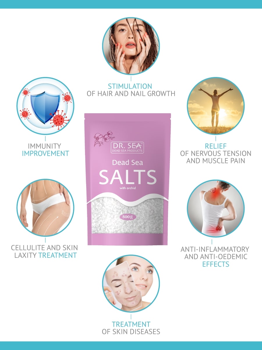 Dead Sea salt with orchid extract 500 g