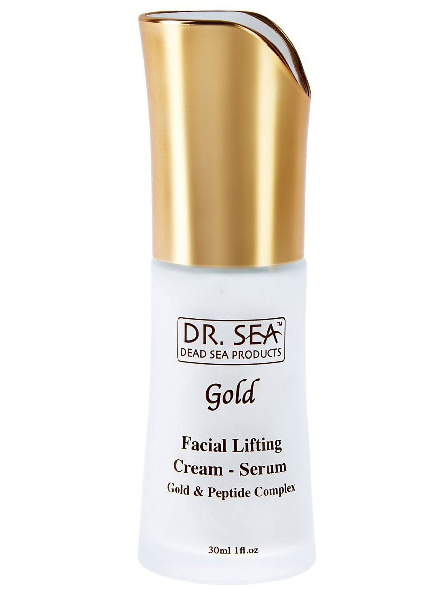 Facial lifting cream- serum with gold and peptide complex