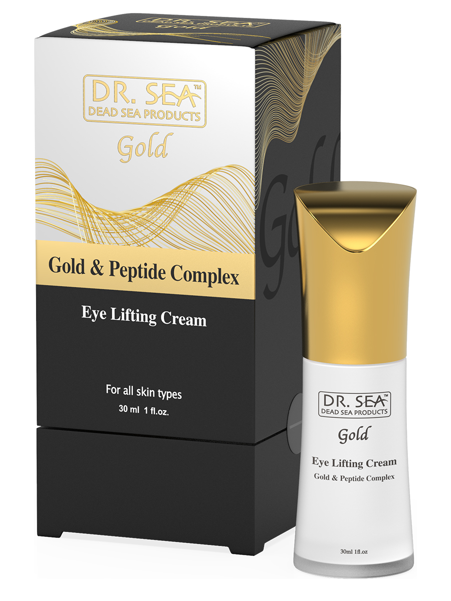 Eye lifting cream with gold and peptide complex
