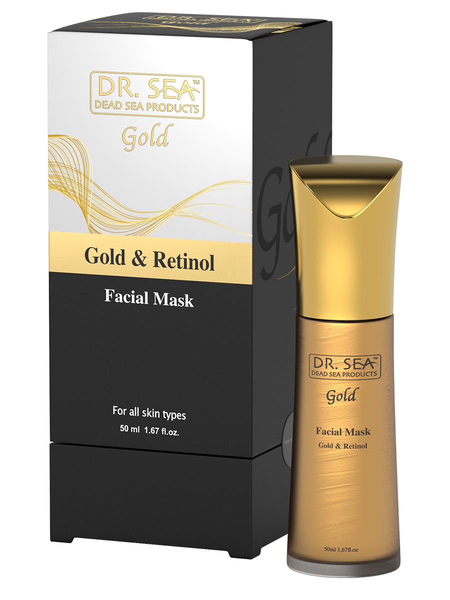 Facial mask with gold and retinol