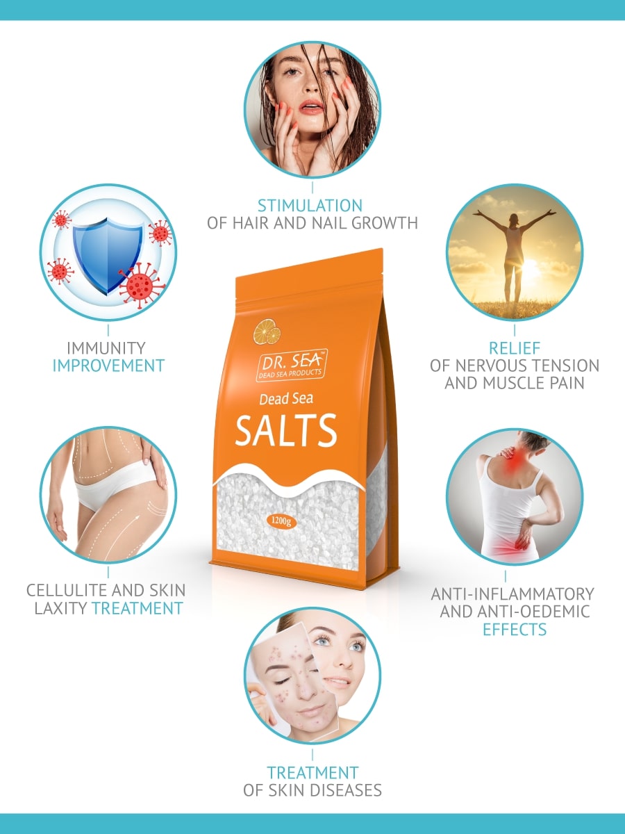 Dead Sea salt with orange extract 1200 g