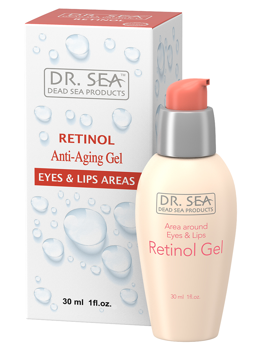 Gel for the area around the eyes and lips with retinol