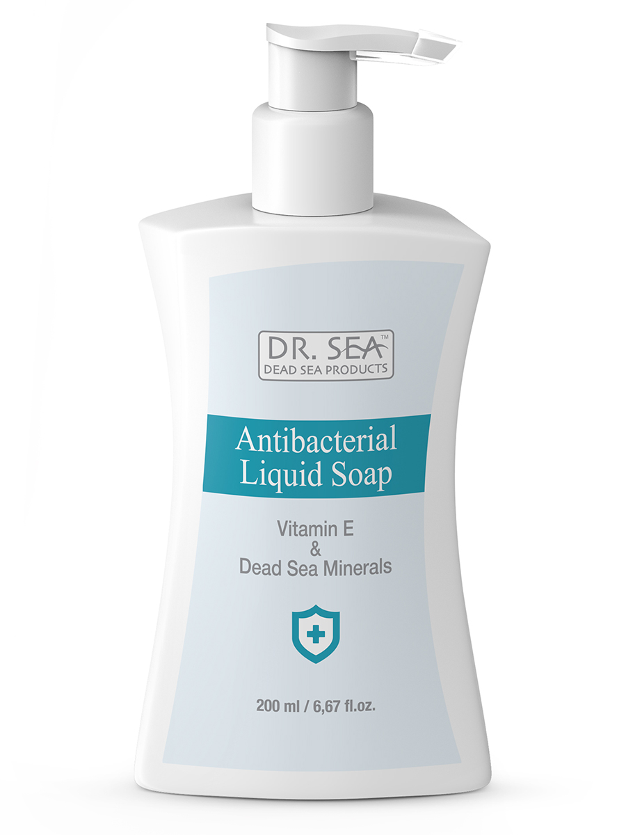 Антибактериальное дезинфицирующее жидкое мыло для рук с витамином Е и минералами Мертвого моря